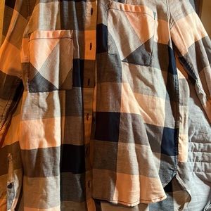 Pink and Blue plaid Button Down